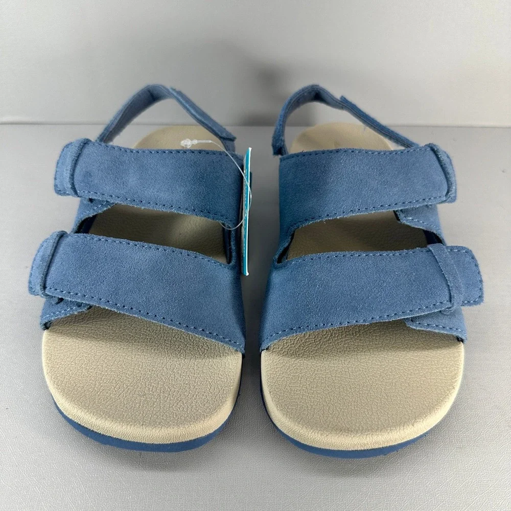 Reef Little Ojai Sandals Kids 12 Dusk Blue Suede Feel‎ Strap NEW CJ6647